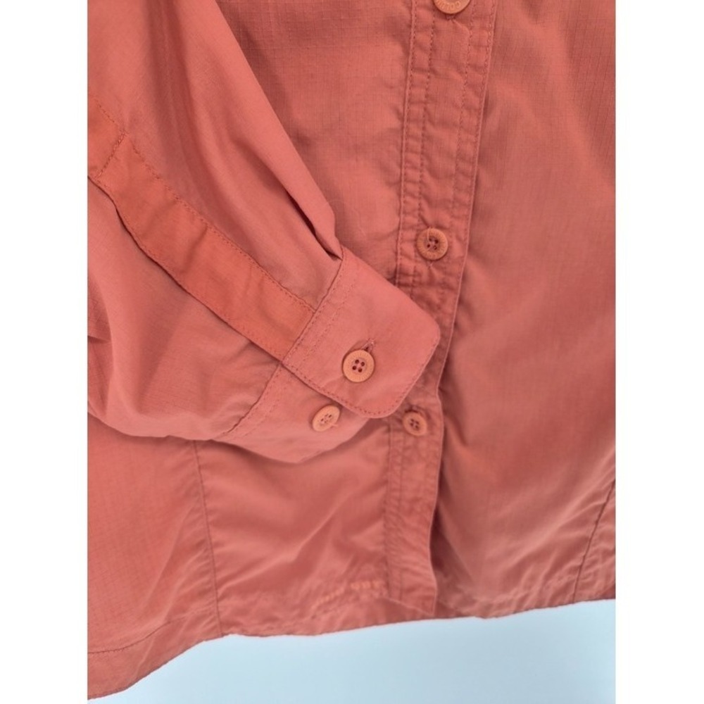 Columbia GRT Women's Omni-Dry Shirt L Terracotta Nylon Vented Hiking Travel Top - Picture 6 of 11